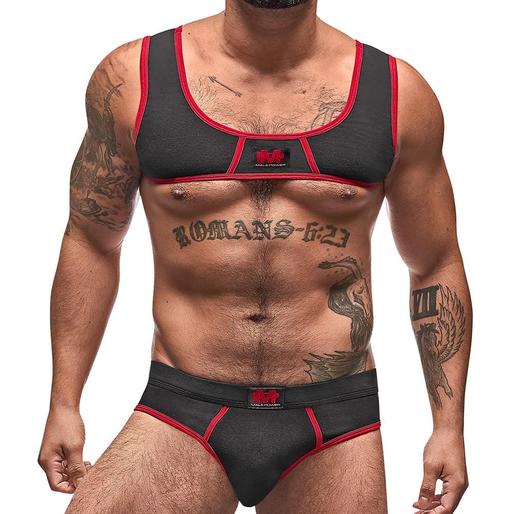 Male Power 100-052 Cotton Spandex Mini Tank Bikini Set