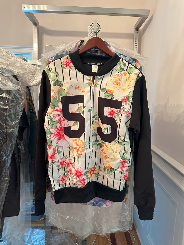 KDNK  KSB-108 Polyester Floral 55 White Track Jacket