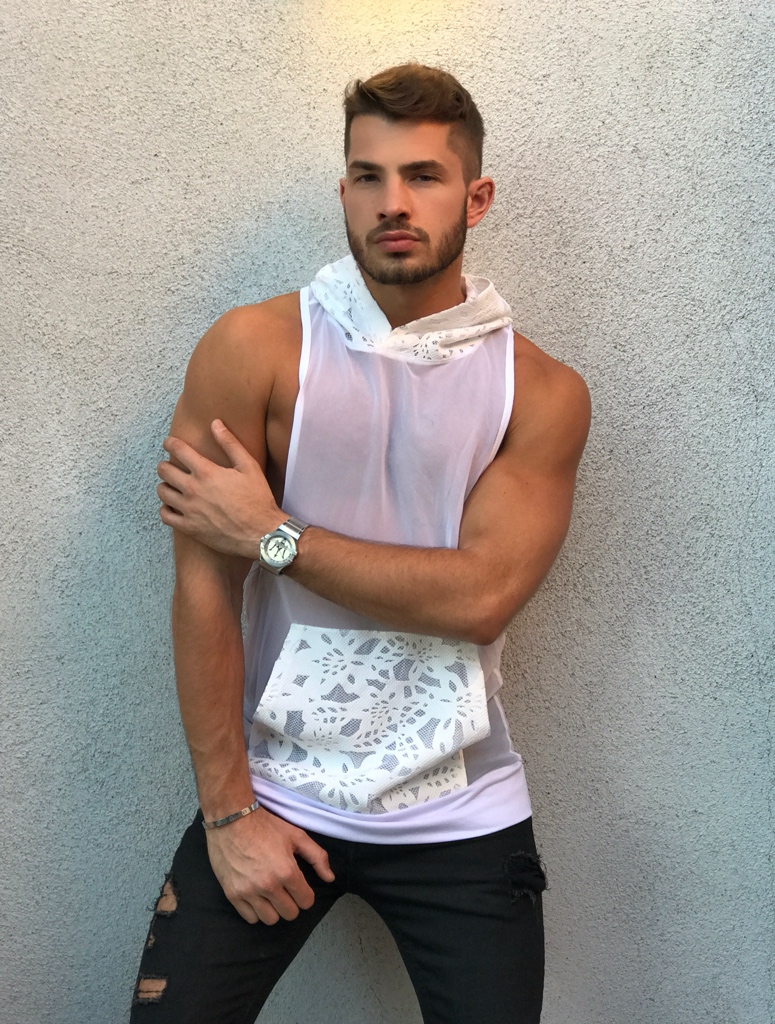 Mission Clothing Lace Sleeveless Hoodie Q-1050