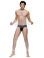 MP164 White Ankle Length Fishnet Bodystocking For Men
