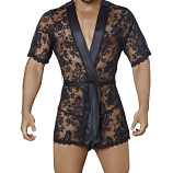 Candyman Lace Kimono With Thong