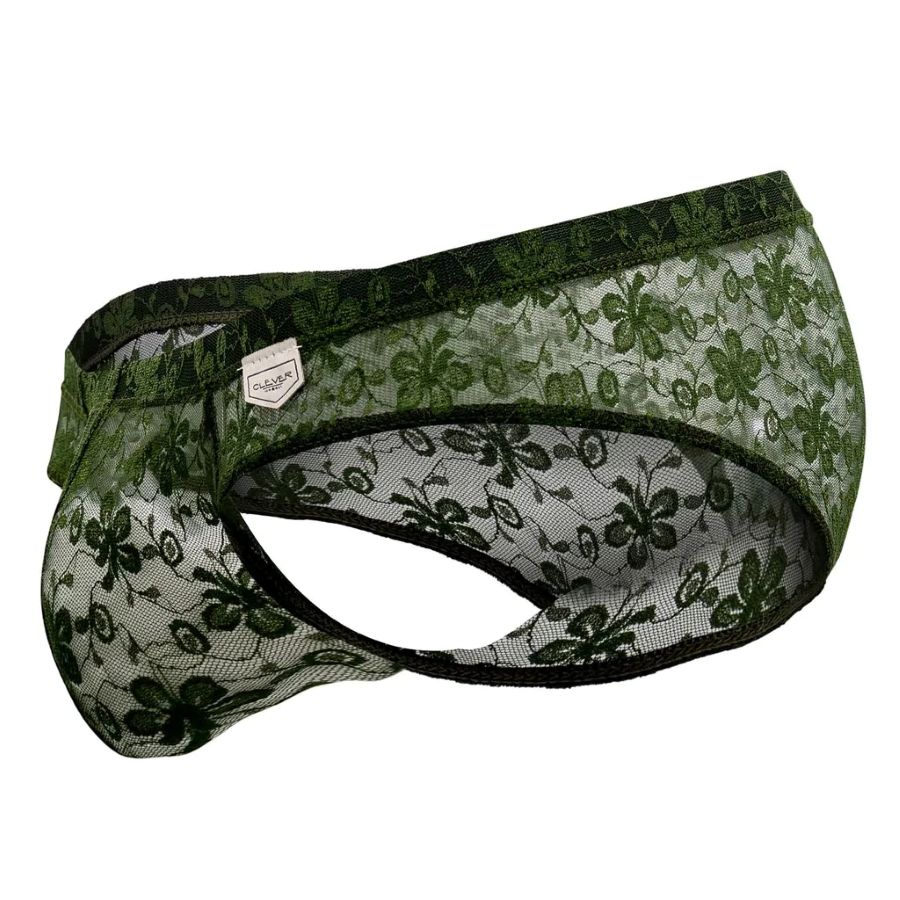 Clever See-Thru Fantasy Latin Brief Green 
