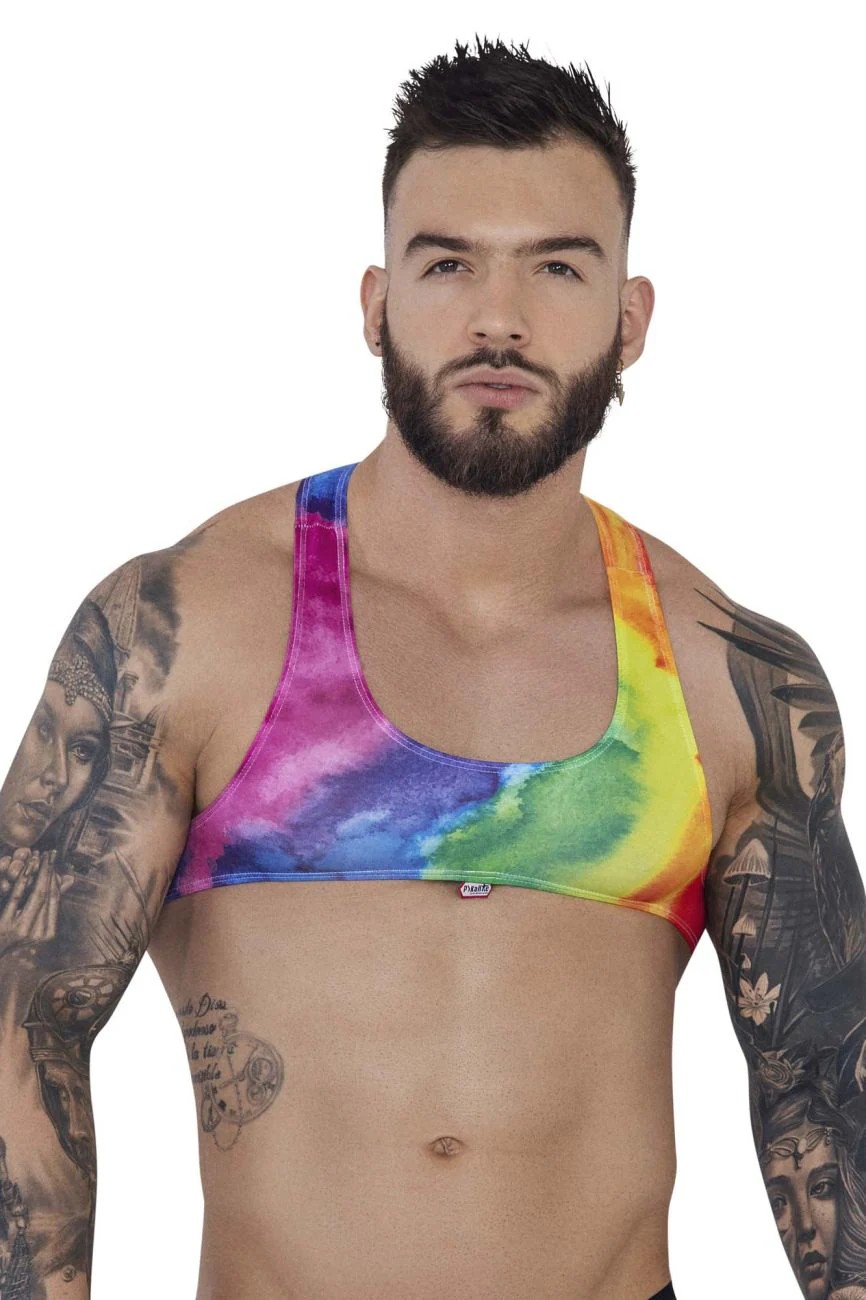 Pikante 1267 Rainbow Tie Die Ultra Crop Top