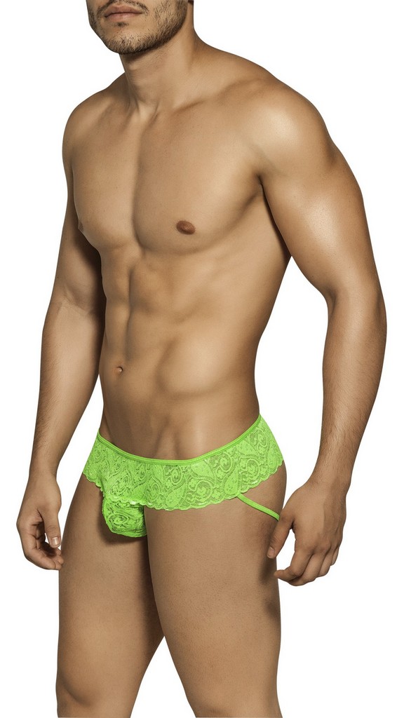 M-L-XL   Candyman Neon Glow Lace Thong 99020