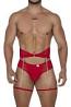 CandyMan 99703 Red Garter Briefs Two Piece Set