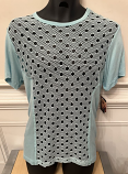 Pistol Pete Retro See Thru Circle and Fishnet Short Sleeve Crew Neck SS310-718